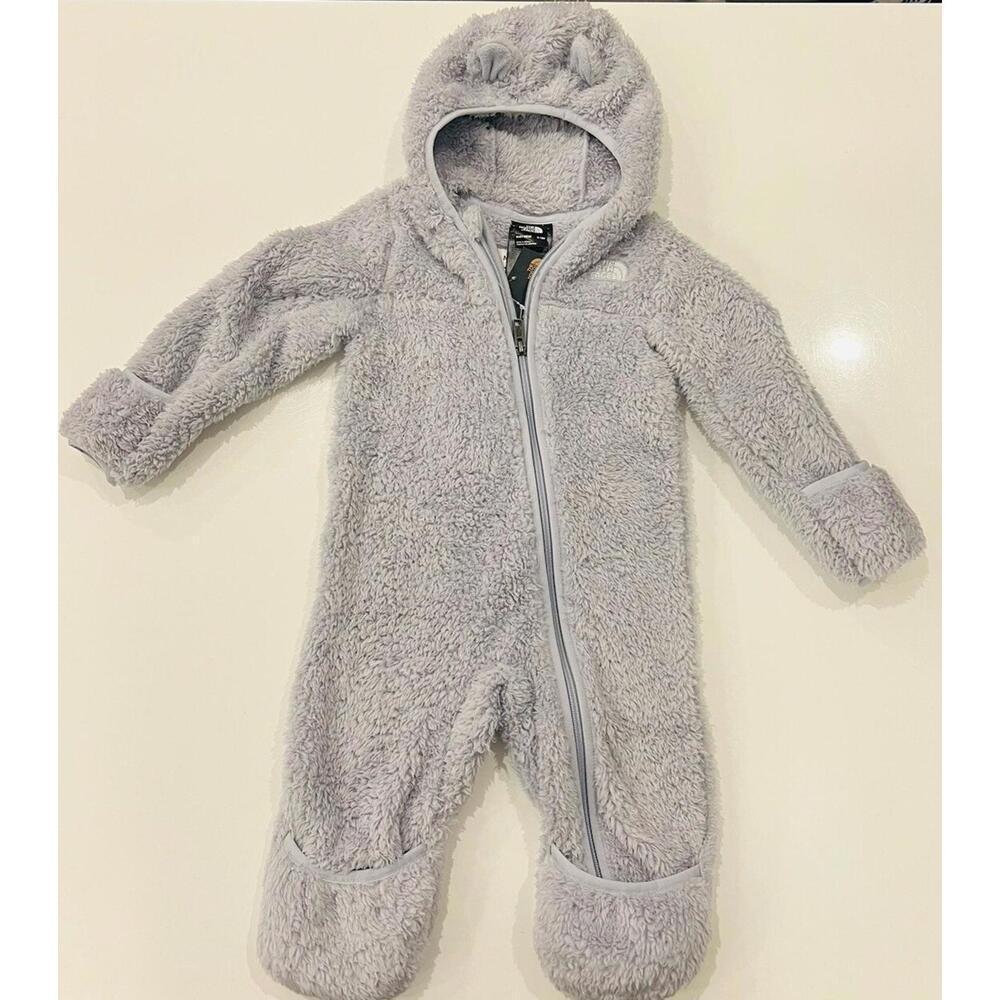 THE NORTH FACE Baby Bear One-Piece Bunting Teddy Grey Size 3-6 Months